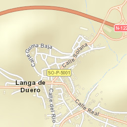 Langa de Duero Street Map