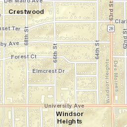 1131 69th Street Windsor Heights IA Street Map