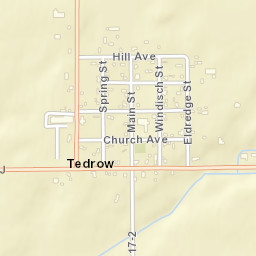 Tedrow Ohio Street Map