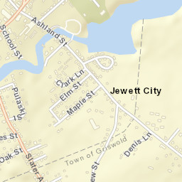 Jewett City Connecticut Street Map