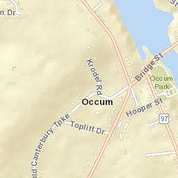 Occum Connecticut Street Map