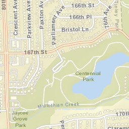 7707-7715 166th St Tinley Park IL Street Map