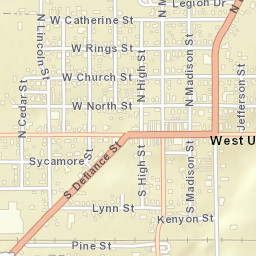 West Unity Ohio Street Map