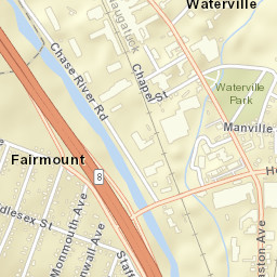 Waterville Connecticut Street Map