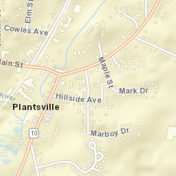 Plantsville Connecticut Street Map
