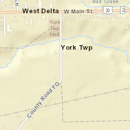 West Delta Ohio Street Map