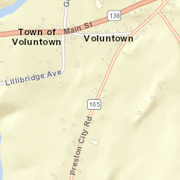 Voluntown Connecticut Street Map
