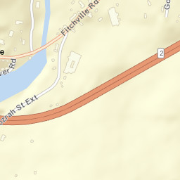 Fitchville Connecticut Street Map