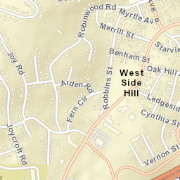 West Side Hill Connecticut Street Map