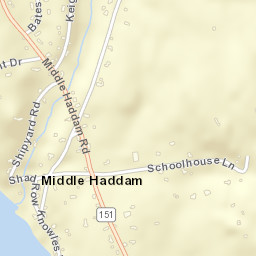 Middle Haddam Connecticut Street Map