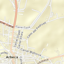Arbeca Street Map