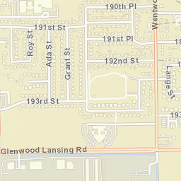 19234 Wentworth Avenue, Lansing, IL Street Map