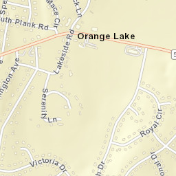 Orange Lake New York Street Map