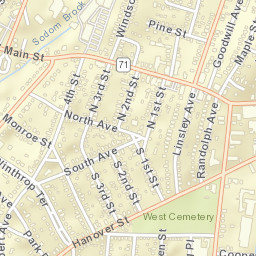 Meriden Connecticut Street Map