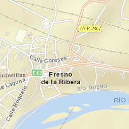 Fresno de la Ribera Street Map