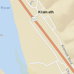 Klamath California Street Map