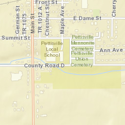 Pettisville Ohio Street Map