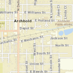Archbold Ohio Street Map