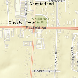 Chesterland Ohio Street Map