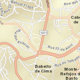 Refojos de Basto Street Map