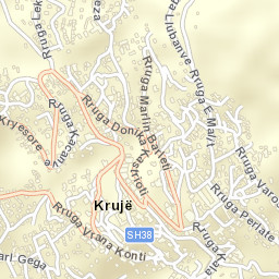 Krujë Street Map