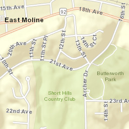 1500-1598 14th St East Moline IL Street Map