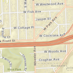 1006 Cottage Place, Illinois and Michigan Canal Street Map