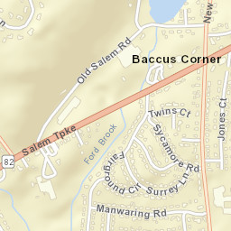 Backus Corner Connecticut Street Map