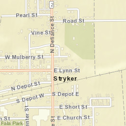 Stryker Ohio Street Map
