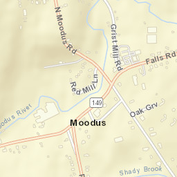Moodus Connecticut Street Map