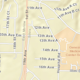 1697 33rd Ave Ct East Moline IL Street Map