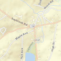 Higganum Connecticut Street Map