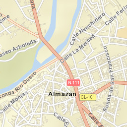 Almazán Street Map