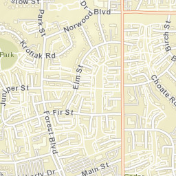 Park Forest, IL, USA Street Map