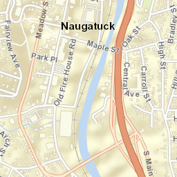 Naugatuck Connecticut Street Map