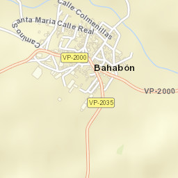 Bahabón Street Map