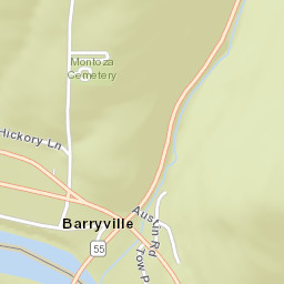 Barryville New York Street Map