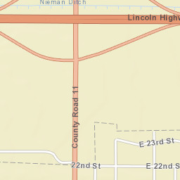 County Road 11 & U.S. 30 & Road 11 Street Map