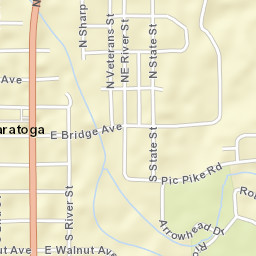 102 West Bridge Avenue, Saratoga, WY Street Map