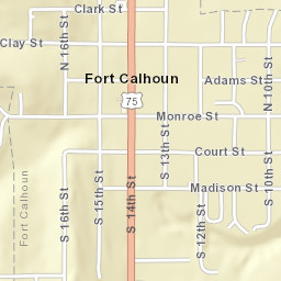130-148 North 14th Street, Fort Calhoun Street Map