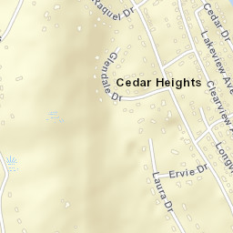 Cedar Heights Connecticut Street Map