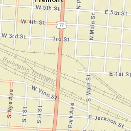 101-199 East 4th Street Fremont NE Street Map