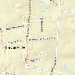 Uncasville Connecticut Street Map