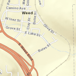 Weed California Street Map