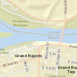 Grand Rapids Ohio Street Map