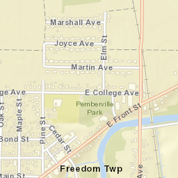 Pemberville Ohio Street Map