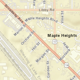 Maple Heights Ohio Street Map
