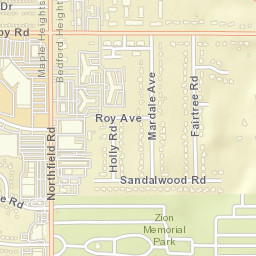 Bedford Heights Ohio Street Map