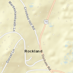 Rockland Connecticut Street Map