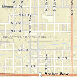 431 S 10th Ave Broken Bow NE Street Map